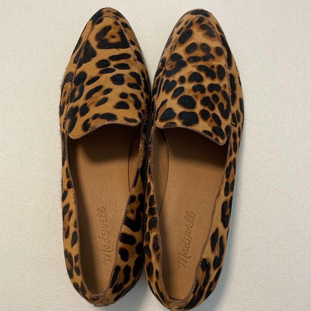 Madewell cheetah loafers, tiny heel